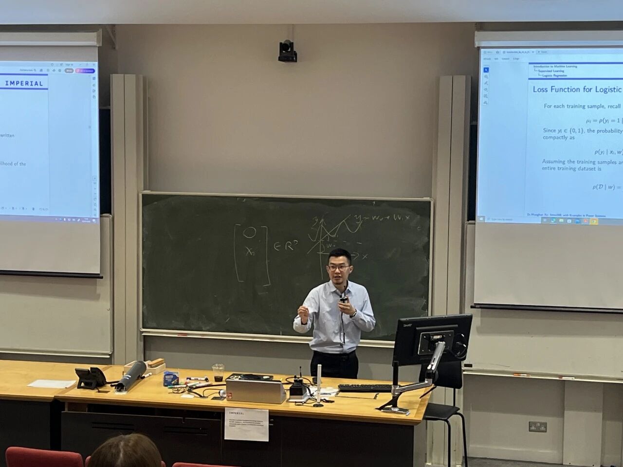 Wangkun Xu teaching machine learning at Imperial College London in 2026